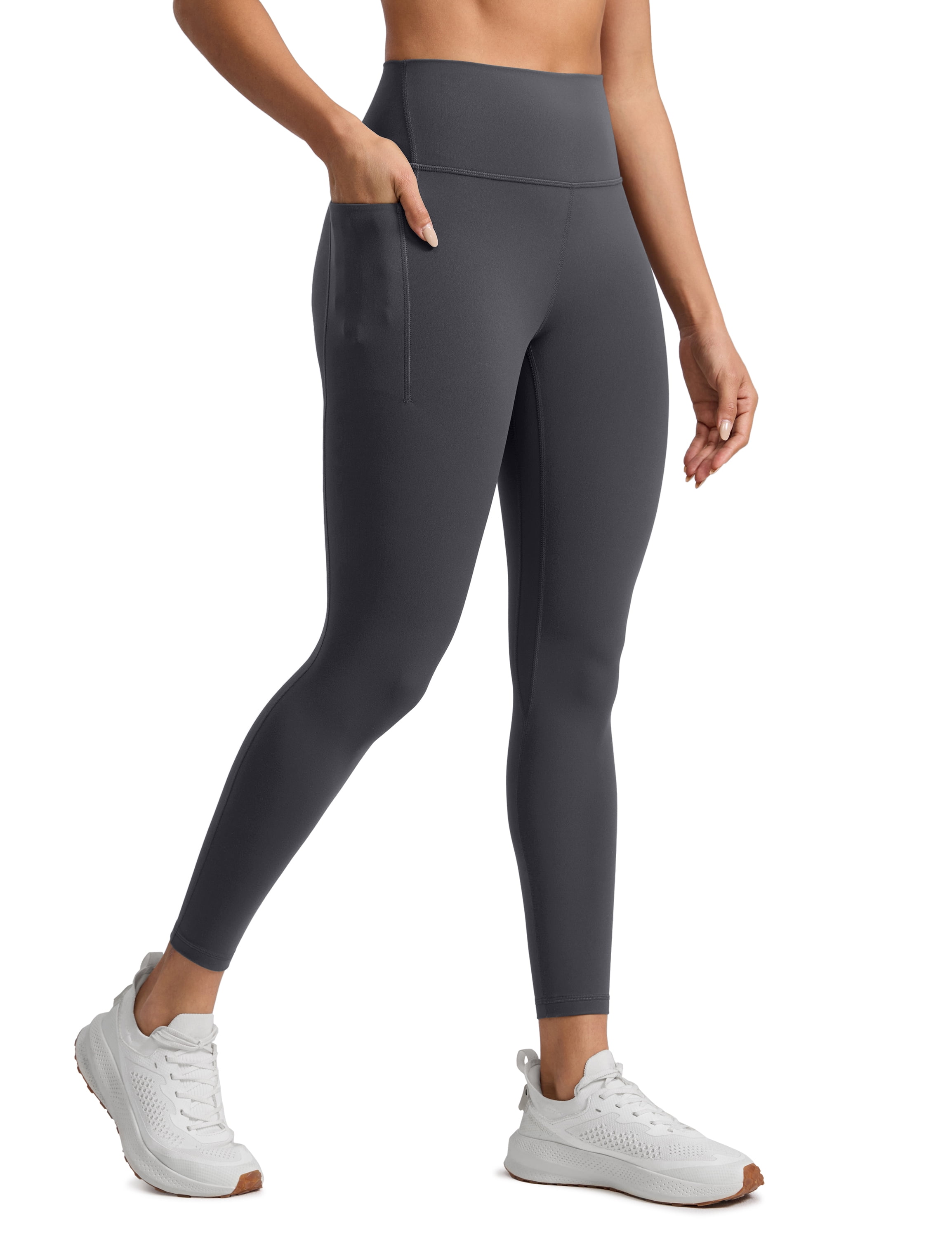 CRZ YOGA Butterlift Workout Leggings Pockets 25" High Waist Pilates Athletic Gym Womens Yoga Pants Buttery Soft