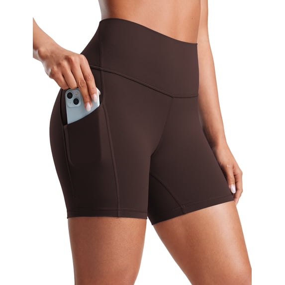 CRZ YOGA Butterluxe Biker Shorts Pockets 5" High Waisted Workout Athletic Yoga Womens