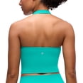 thumbnail image 1 of CRZ YOGA Butterluxe Halter Padded Longline Sports Bras For Women Open Back Crop Tops Workout Gym, 1 of 6