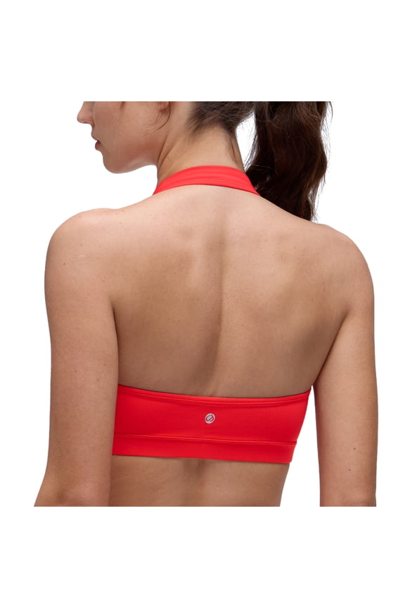 Butterluxe Halter Sports Bras for Women Padded Open Back Yoga Crop Gym Tops Low Impact