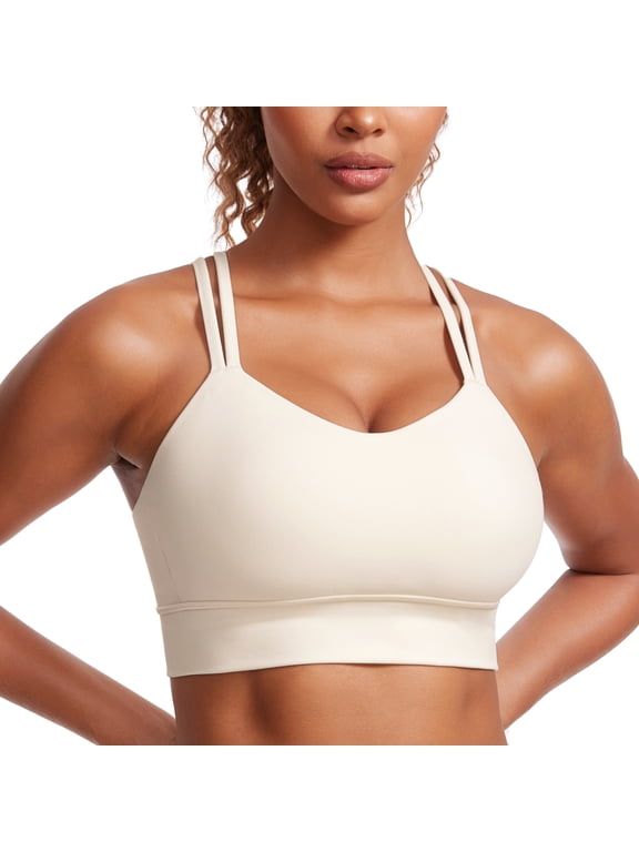 Butterluxe Longline Sports Bra Womens Lightweight Comfortable Workout Bra with Molded Cups for Yoga Fitness