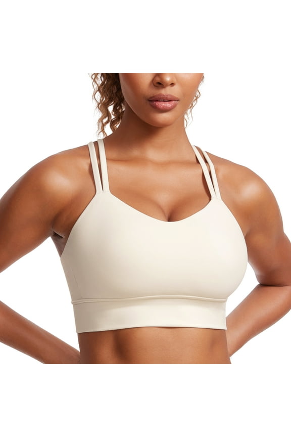 Butterluxe Longline Sports Bra Womens Lightweight Comfortable Workout Bra with Molded Cups for Yoga Fitness