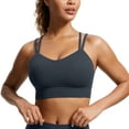 thumbnail image 1 of CRZ YOGA Butterluxe Longline Sports Bra Womens Lightweight Comfortable Workout Bra with Molded Cups for Yoga Fitness, 1 of 5