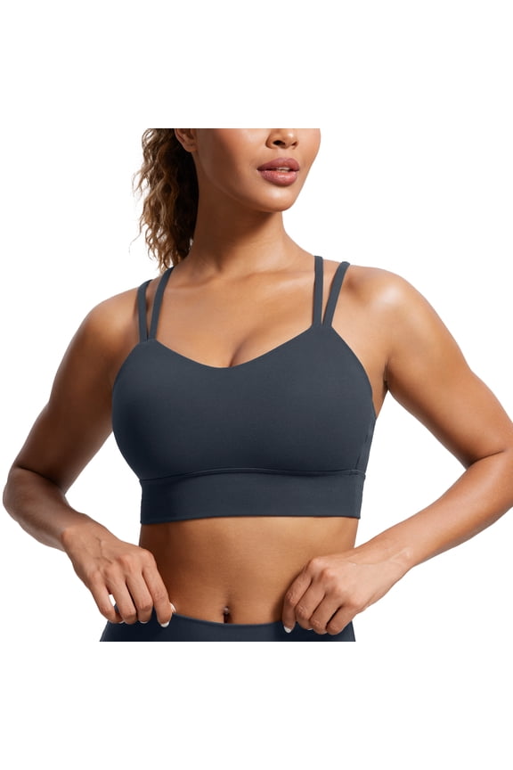 Butterluxe Longline Sports Bra Womens Lightweight Comfortable Workout Bra with Molded Cups for Yoga Fitness