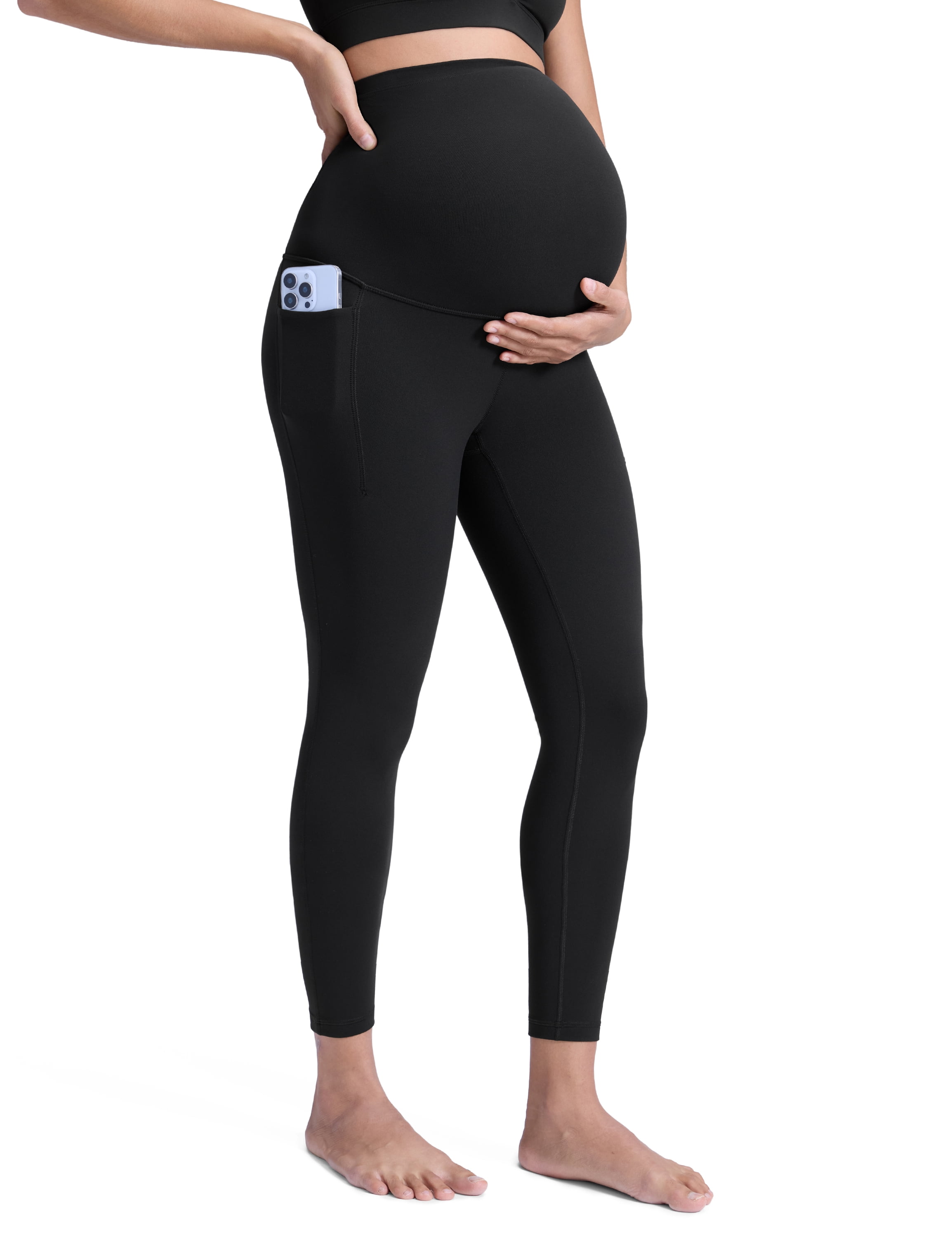 CRZ YOGA Butterluxe Maternity Leggings Pockets 25" Soft Workout Active ...
