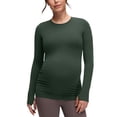 thumbnail image 1 of CRZ YOGA Butterluxe Maternity Long Sleeve Shirts Athletic Yoga Casual Pregnancy Womens Tee Tops Basic Soft, 1 of 4