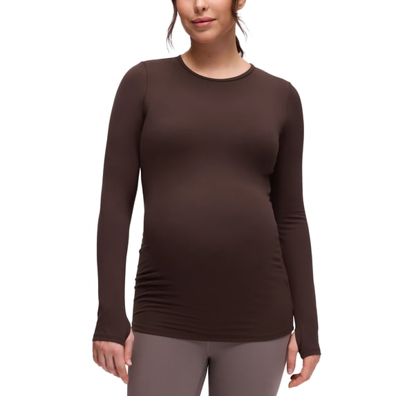 CRZ YOGA Butterluxe Maternity Long Sleeve Shirts Athletic Yoga Casual Pregnancy Womens Tee Tops Basic Soft