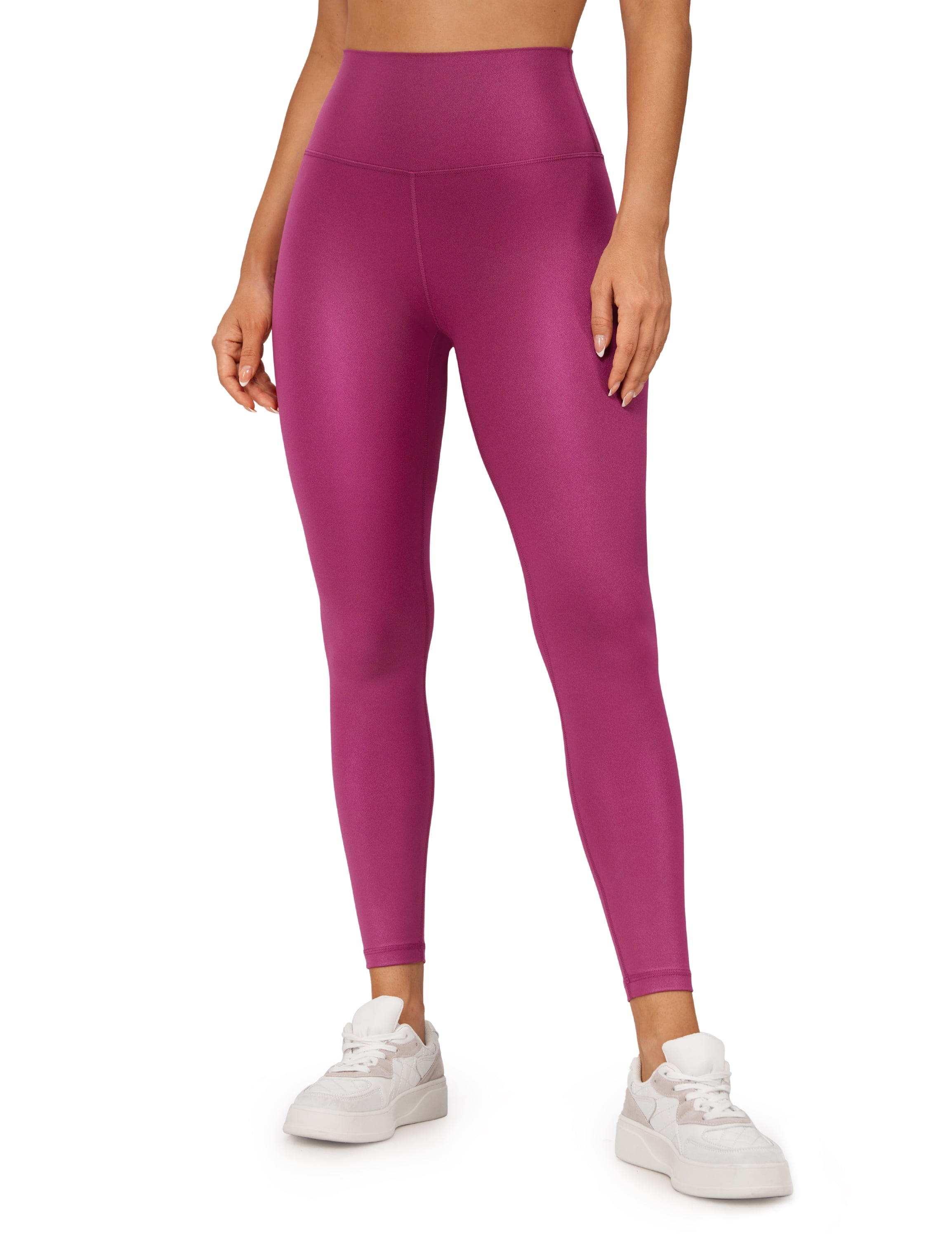 CRZ YOGA Butterluxe Matte Faux Leather Leggings for Women 25 Inches High Waisted