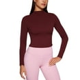 thumbnail image 1 of CRZ YOGA Butterluxe Mock Turtleneck Long Sleeve Crop Top Slim Fit Workout Casual Shirt, 1 of 5