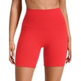 thumbnail image 1 of CRZ YOGA Butterluxe No Front Seam Biker Shorts 6" High Waisted Lounge Pilates Workout Athletic Shorts For Womens, 1 of 5