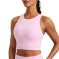 thumbnail image 1 of CRZ YOGA Butterluxe Racerback Longline Sports Bras for Women Padded Crop Workout Tank Top, 1 of 4