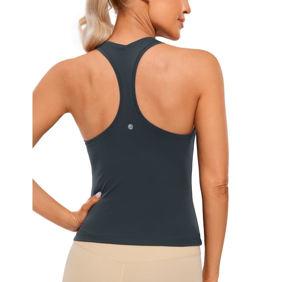 CRZ YOGA Butterluxe Racerback Tank Tops for Women Yoga Workout Casual Athletic Camisole Tight Sleeveless Shirts