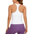 thumbnail image 1 of CRZ YOGA Butterluxe Workout Racerback Tank Tops for Women Padded Athletic Yoga Shirts with Built in Bra, 1 of 6