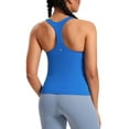 thumbnail image 1 of CRZ YOGA Butterluxe Workout Racerback Tank Tops for Women Padded Athletic Yoga Shirts with Built in Bra, 1 of 5