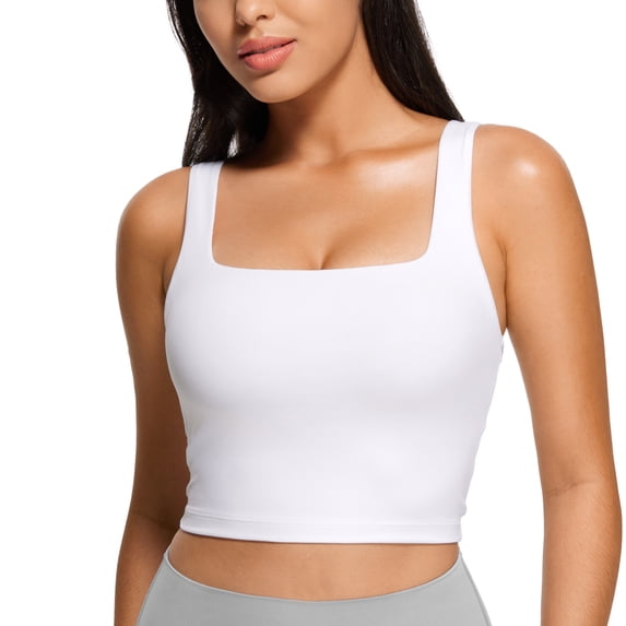 CRZ YOGA Butterluxe Square Neck Sports Bras for Women
