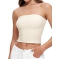 thumbnail image 1 of CRZ YOGA Butterluxe Tube Tops for Women Going Out Casual Tank Bandeau Crop Shirts, 1 of 5