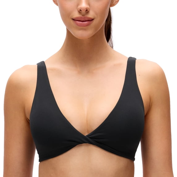 CRZ YOGA Butterluxe Twist Deep V Neck Sports Bra For Women