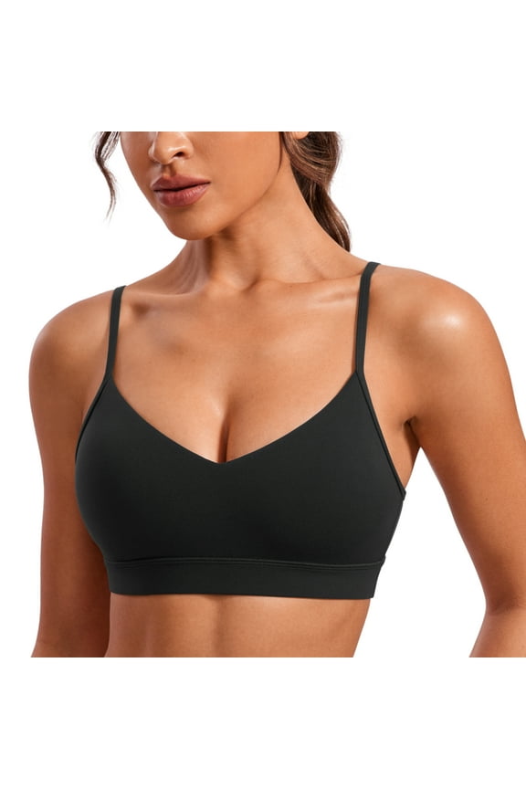 Butterluxe V-Neck Sports Bras for Women Padded Yoga Top