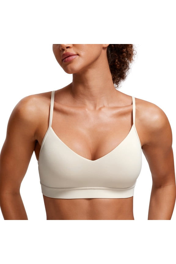 Butterluxe V-Neck Sports Bras for Women Padded Yoga Top