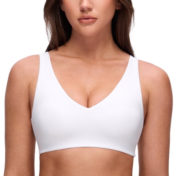 CRZ YOGA Butterluxe V Neck U Back Sports Bras For Women