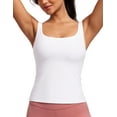 thumbnail image 1 of CRZ YOGA Butterluxe Women’s U Neck Tank Top with Built in Bra Soft Padded Crop Camisole, 1 of 5