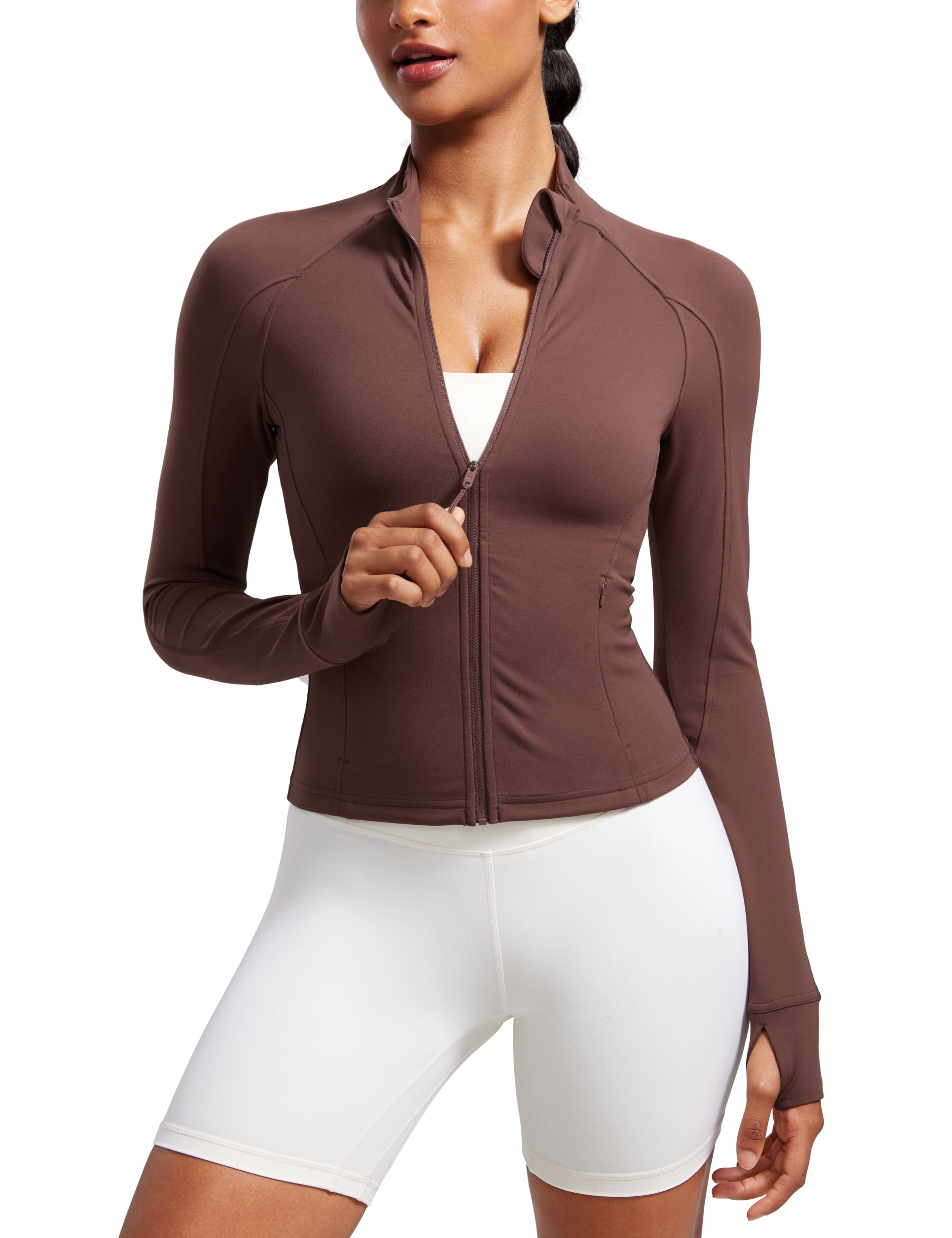 CRZ YOGA Women's Seamless Long Sleeve Workout Top – Breathable Athletic Shirt