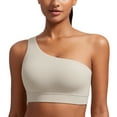 thumbnail image 1 of CRZ YOGA Butterluxe One Shoulder Sports Bras for Women One Strap Low Impact Workout Yoga Tops, 1 of 6
