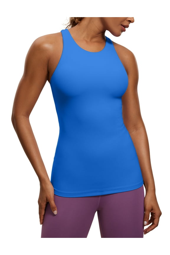 Butterluxe Tank Tops for Women Racerback Workout Padded Yoga Athletic Camisole with Built in Bra