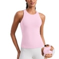 thumbnail image 1 of CRZ YOGA Butterluxe Workout Tank Tops for Women Racerback Padded Yoga Athletic Shirt with Built in Bra, 1 of 5