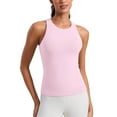 thumbnail image 1 of CRZ YOGA Butterluxe Workout Tank Tops for Women Racerback Padded Yoga Athletic Shirt with Built in Bra, 1 of 3