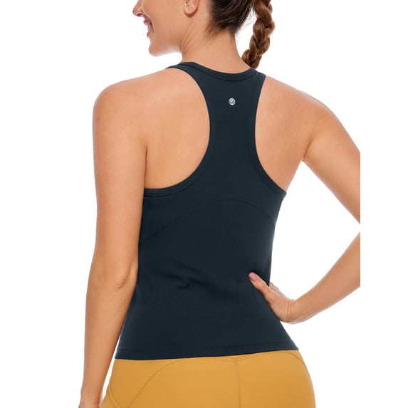 CRZ YOGA Butterluxe Tank Tops for Women Yoga Workout Athletic Gym Camisole Racerback Sleeveless Shirts