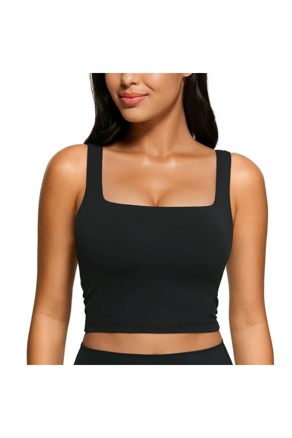 Butterluxe Workout Longline Sports Bras for Women Padded Yoga Crop Tops