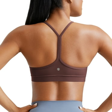 CRZ YOGA Butterluxe Womens Workout Bras Wireless Racerback Padded Sports Bra Yoga