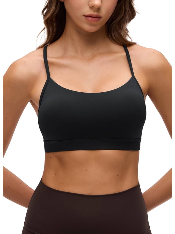 Butterluxe Womens Workout Bras Wireless Racerback Padded Yoga Sports Bra