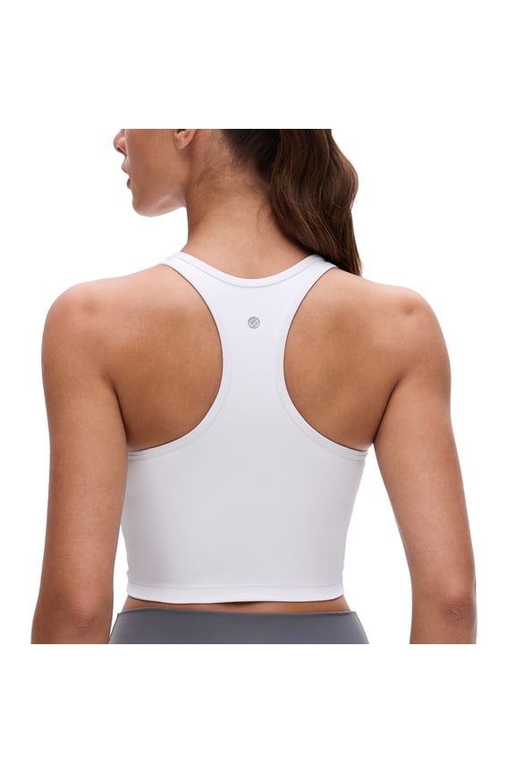 Butterluxe Racerback Sports Bras for Women Padded Y-Back Longline Workout Yoga Tops