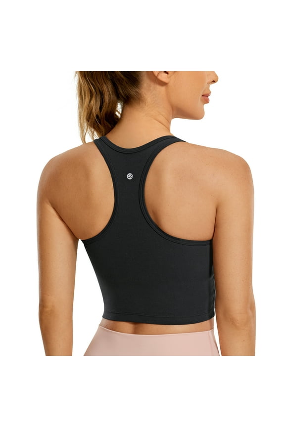 Butterluxe Racerback Sports Bras for Women Padded Y-Back Longline Workout Yoga Tops