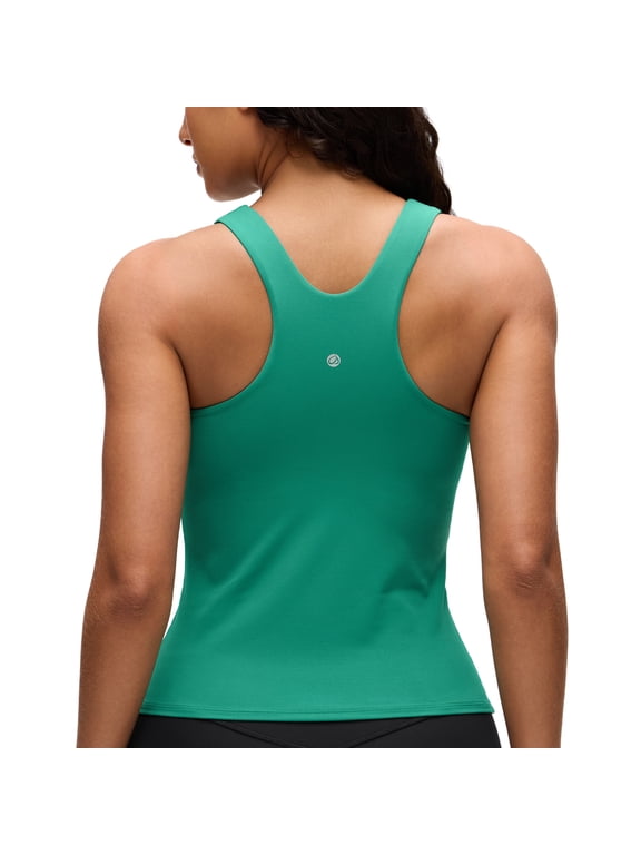 Butterluxe Workout Tank Tops for Women Racerback Padded Yoga Athletic Shirt with Built in Bra