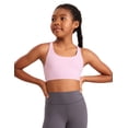 thumbnail image 1 of CRZ YOGA Girls Butterluxe Cross Back Sports Bra Yoga Athletic Casual Tops Scoop Neck Padded Crop Kids Teen, 1 of 7