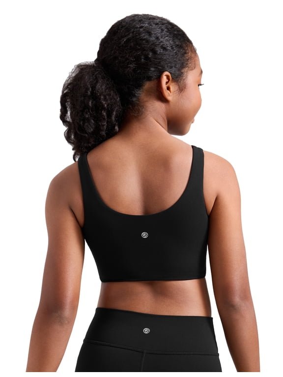 Girls Butterluxe Longline Sports Bra Yoga Athletic Casual Tops U Back Kids Teen