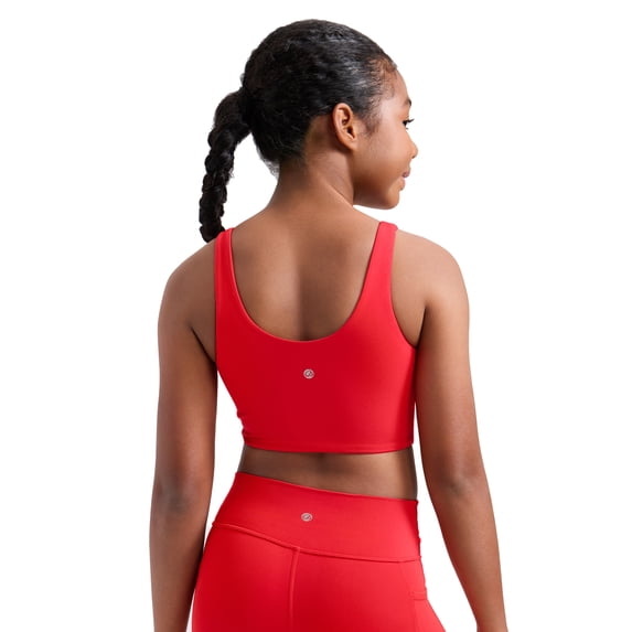 CRZ YOGA Girls Butterluxe Longline Sports Bra Yoga Athletic Casual Tops U Back Kids Teen