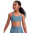 thumbnail image 1 of CRZ YOGA Girls Softness Butterluxe Cross Sports Bra Yoga Athletic Casual Double Spaghetti Strap Kids Teen, 1 of 6