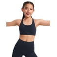 thumbnail image 1 of CRZ YOGA Girls Butterluxe Cross Back Sports Bra Yoga Athletic Casual Tops Scoop Neck Padded Crop Kids Teen, 1 of 7