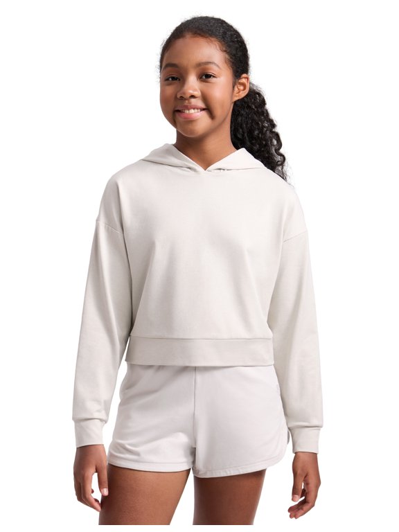Girls Cloud Jersey Long Sleeve Casual Hoodie Lounge Pullover Sweatshirts Hooded Relaxed Kids Teen