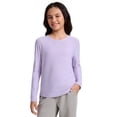thumbnail image 1 of CRZ YOGA Girls Cloudweight Long Sleeve Athletic Shirts Active Sports Casual Tees Crew Neck Side Slit Winter Kids Teen, 1 of 5