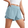 thumbnail image 1 of CRZ YOGA Girls Feathery-Fit Soft 2 in 1 Athletic Shorts Tennis Soccer Running Casual Liner Pockets Kids Teen, 1 of 5