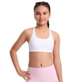 thumbnail image 1 of CRZ YOGA Girls Softness Mold Butterluxe Racerback Sports Bra Athletic Yoga Casual U Neck Scoop Teen Kids, 1 of 6