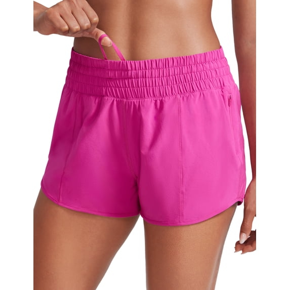 CRZ YOGA High Waisted Running Shorts for Women 2.5" Mesh Liner Quick Dry for Workout Athletic with Zipper Pocket