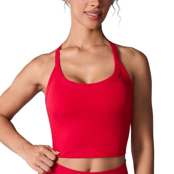 CRZ YOGA Hugcurve Racerback Longline Sports Bra for Women Size XS-2XL
