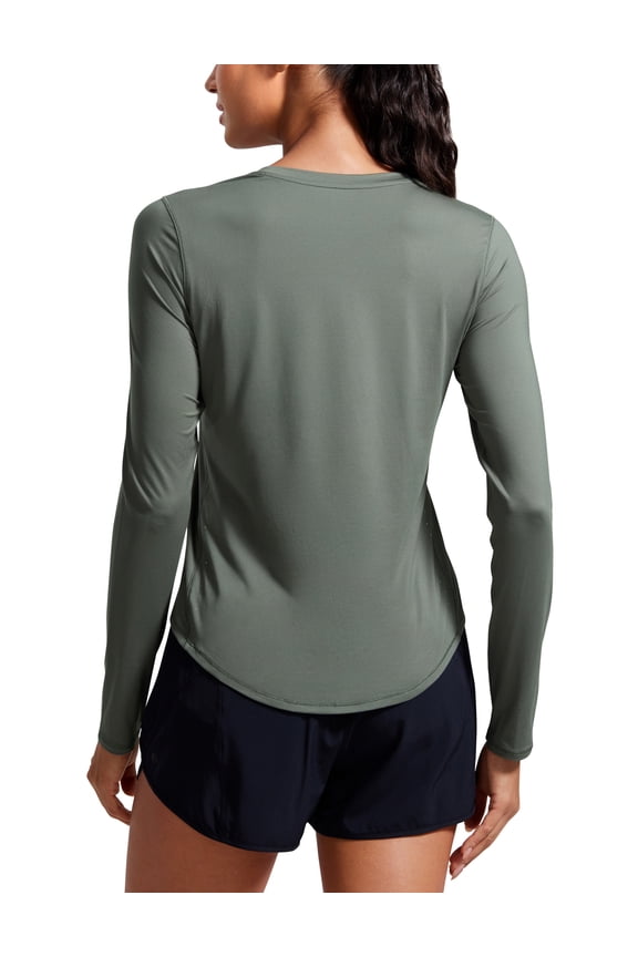 Lightweight Long Sleeve Workout Shirts for Women Gym Running Tshirts Athletic Training Tops
