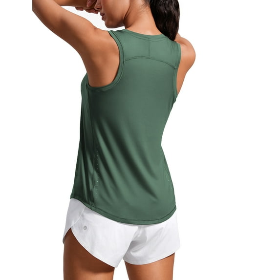 CRZ YOGA Lightweight Workout Tank Tops for Women Athletic Running Sleeveless Shirts Racerback T-Shirt